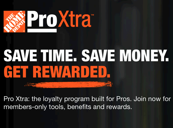 Pro Xtra Loyalty Program at The Home Depot